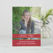 Rot und Gold Foto Trunk-Party Einladung (Stehend Vorderseite)