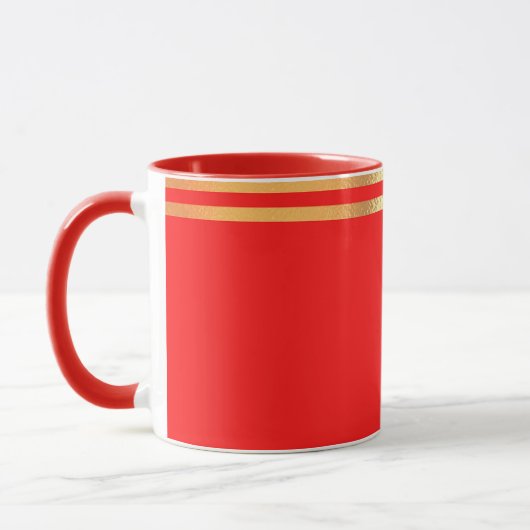 Rot und Gold geritten Tasse (Links)