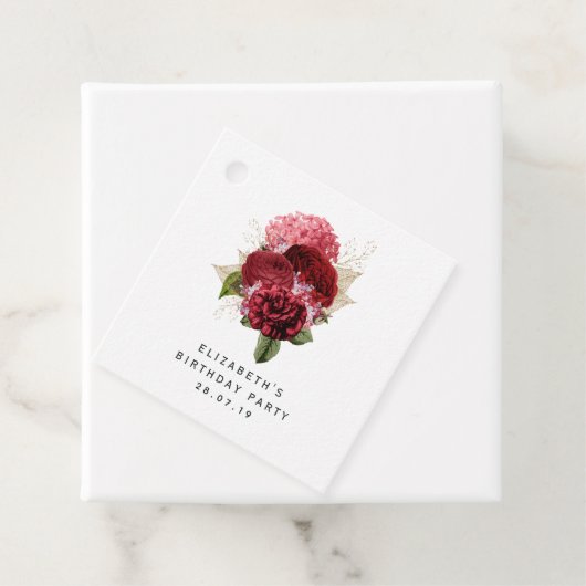 Rot und Gold Geschenkanhänger (Beispiel)