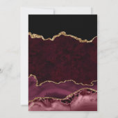 Rot und Gold-Glitzer-Marmor Save the Date (Rückseite)