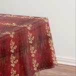 Rot und Gold Glitzer Tischdecke<br><div class="desc">Rot und goldfarben Glitzer Tischdecke,  festlich für die Ferien.</div>