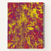 Rot und Gold Grunge Notizblock (Rückseite)