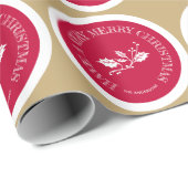 Rot und Gold haben ein sehr frohes Weihnachtsfest Geschenkpapier (Rolleneckpunkt)