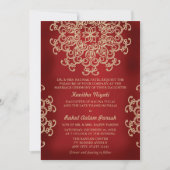 ROT UND GOLD INDISCHER STILBREITEINLADUNG EINLADUNG (Vorderseite)