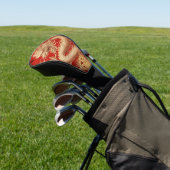 Rot und Gold Jahr des Dragon Power Emblems Golf Headcover (In SItu)