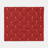 Rot und Gold Jugendstil Fleecedecke (Vorderseite (Horizontal))