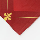 Rot und Gold Jugendstil Fleecedecke (Ecke)