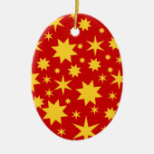 Rot und Gold Keramik Ornament (Vorne)
