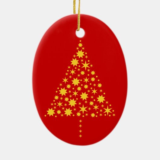 Rot und Gold Keramik Ornament (Hinten)