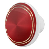 Rot und Gold Keramikknauf (Rechts)