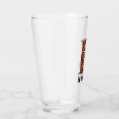 Rot und Gold Leopard Glam Monogram R Glas (Rechts)