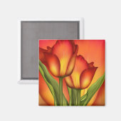 Rot und Gold Magnet (Vorderseite/Rückseite)