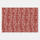 ROT UND GOLD MIT BLASPATTERN GESCHENKPAPIER SET (Vorderseite 3)