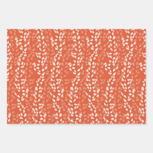 ROT UND GOLD MIT BLASPATTERN GESCHENKPAPIER SET (Vorderseite 2)