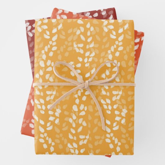 ROT UND GOLD MIT BLASPATTERN GESCHENKPAPIER SET (Beispiel)