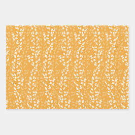 ROT UND GOLD MIT BLASPATTERN GESCHENKPAPIER SET