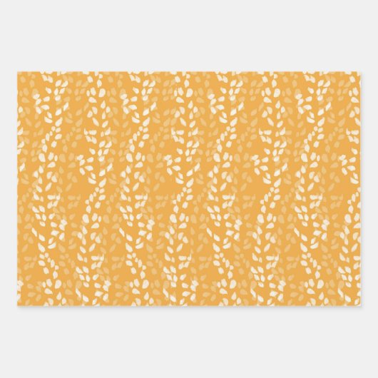 ROT UND GOLD MIT BLASPATTERN GESCHENKPAPIER SET (Vorderseite)