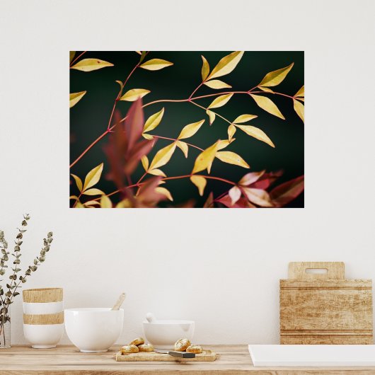 Rot und Gold Poster (Küche)