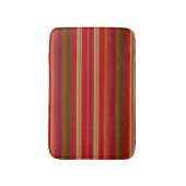 Rot und Gold Streifen Badematte (Vorderseite Vertikal)