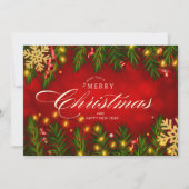 Rot und Gold Traditionelle Weihnachten (Vorderseite)