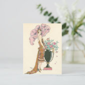 Rot und Gold von George Barbier Postkarte (Stehend Vorderseite)