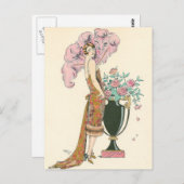 Rot und Gold von George Barbier Postkarte (Vorne/Hinten)