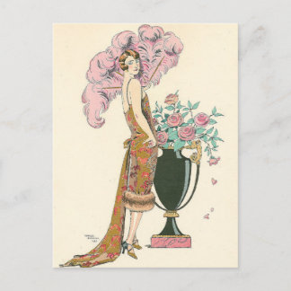 Rot und Gold von George Barbier Postkarte