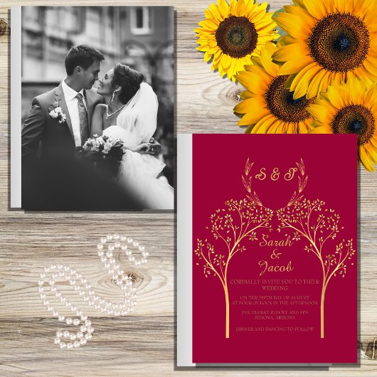 ROT UND GOLD WEDD FLYER