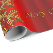 Rot und Gold Weihnachten Geschenkpapier (Rolleneckpunkt)