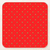 Rot und Gold Weihnachten Rechteckiger Pappuntersetzer (Vorderseite)