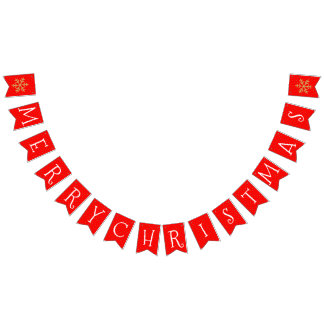 Rot und Gold Weihnachten Wimpelkette