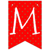 Rot und Gold Weihnachten Wimpelkette (Zweite Fahne)