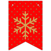 Rot und Gold Weihnachten Wimpelkette (Erste Fahne)