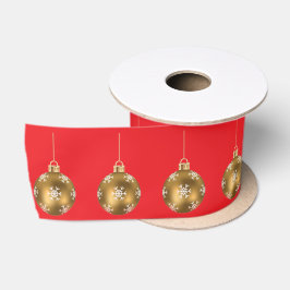 Rot und Gold Weihnachtsbaumschmuck Satinband für G