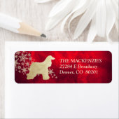 Rot und Gold Winter Afghanische Hunde-Rücksendeadr (Insitu)