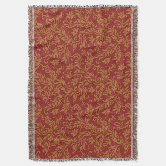 Rot und Goldblumenmuster Decke (Vorderseite Vertikal)