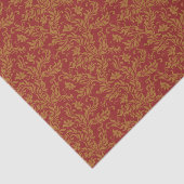 Rot und Goldblumenmuster Seidenpapier (Ausschnitt)