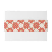 Rot und Goldblumenspitze-Muster Einladungsbanderole (Rückseitenbeispiel)