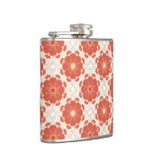 Rot und Goldblumenspitze-Muster Flachmann (Rechts)