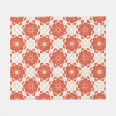 Rot und Goldblumenspitze-Muster Fleecedecke (Vorderseite (Horizontal))
