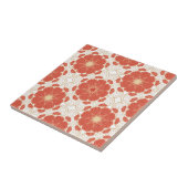 Rot und Goldblumenspitze-Muster Fliese (Seite)