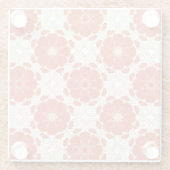 Rot und Goldblumenspitze-Muster Glasuntersetzer (Rückseite)