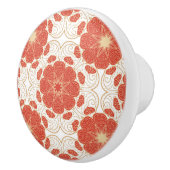 Rot und Goldblumenspitze-Muster Keramikknauf (Rechts)