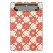 Rot und Goldblumenspitze-Muster Mini Klemmbrett (Vorderseite)