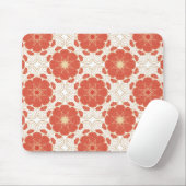 Rot und Goldblumenspitze-Muster Mousepad (Mit Mouse)