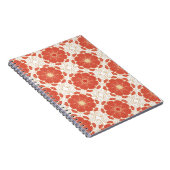 Rot und Goldblumenspitze-Muster Notizblock (Rechte Seite)