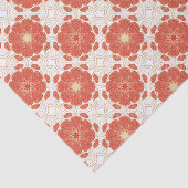 Rot und Goldblumenspitze-Muster Seidenpapier (Ausschnitt)