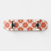 Rot und Goldblumenspitze-Muster Skateboard (Horizontal)