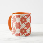 Rot und Goldblumenspitze-Muster Tasse (Vorderseite Links)