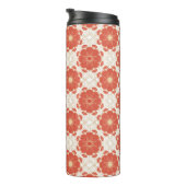 Rot und Goldblumenspitze-Muster Thermosbecher (Nach rechts gedreht)